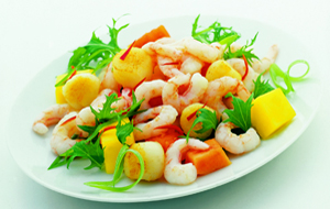 Shrimp and Melon Salad with Honey Mustard Dressing - Clearwater