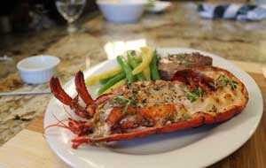 Split Lobster with Herb Oil - Clearwater