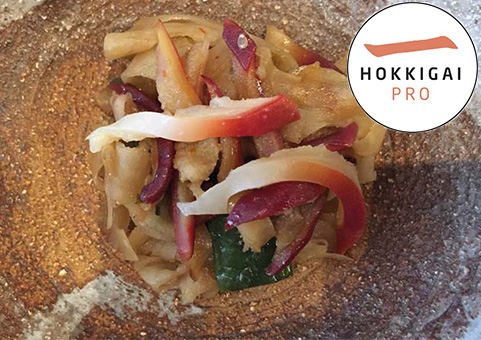 Arctic Surf Clam Kinpira with sliced Coconut - Clearwater