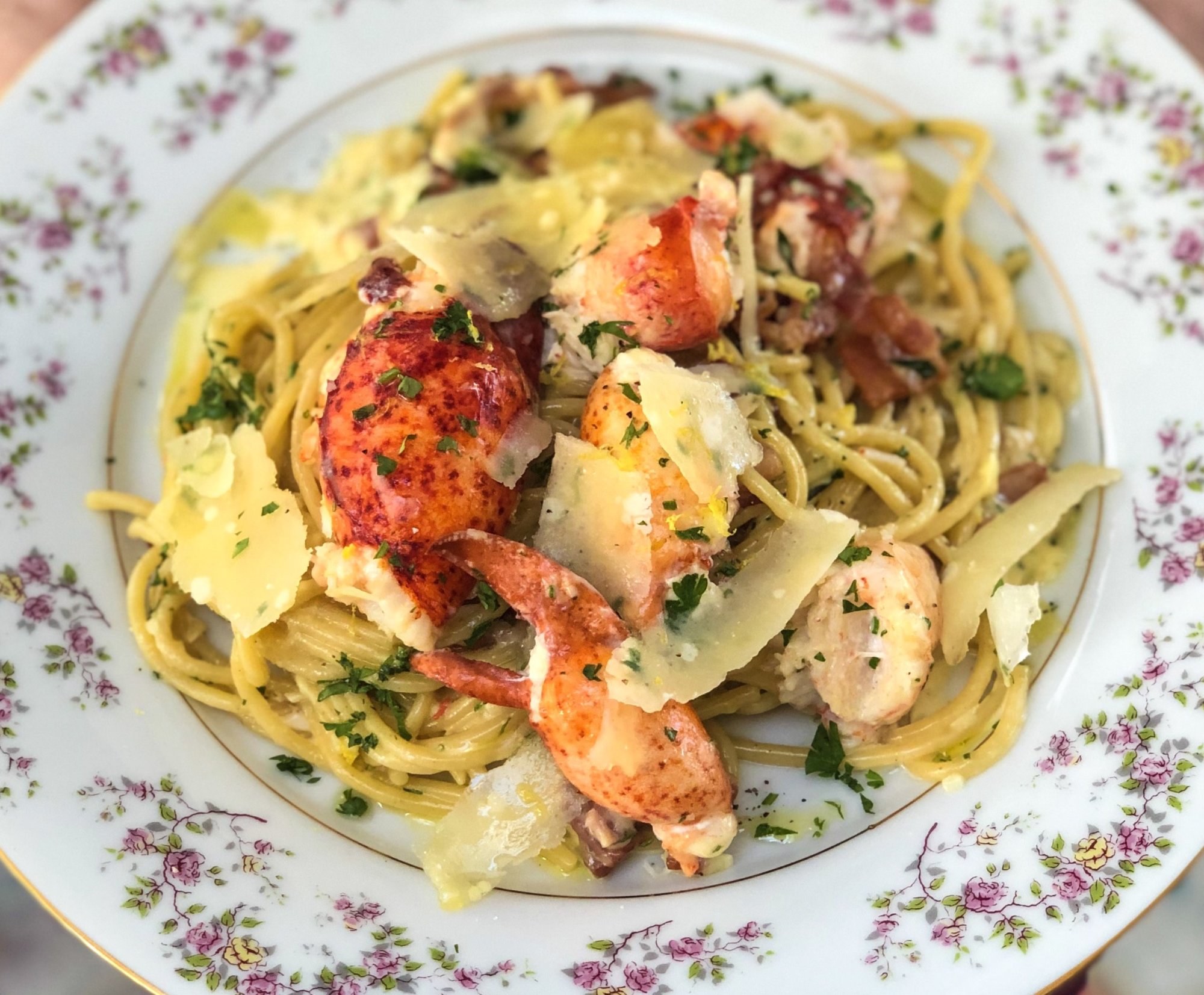 Lobster with Garlic Parmesan Spaghetti - Clearwater